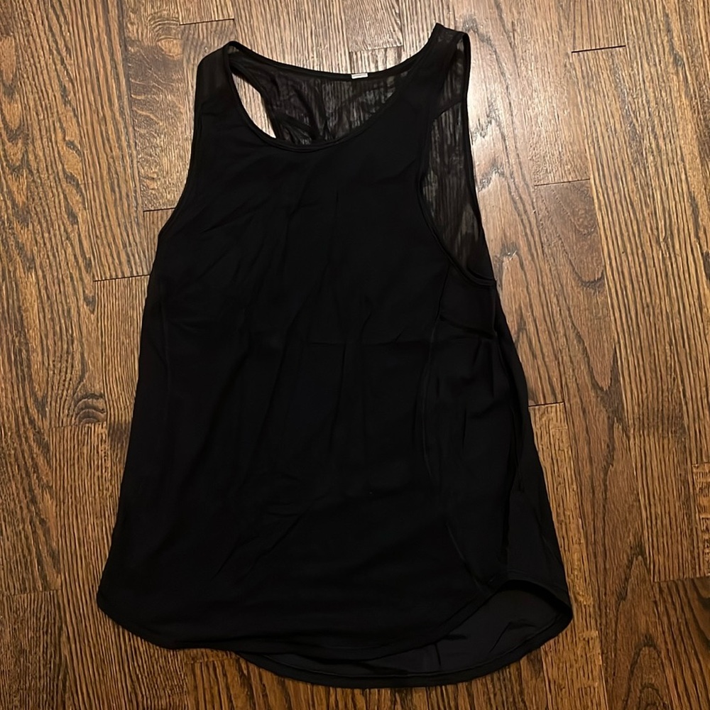 Black Lulu Lemon Tank with Mesh